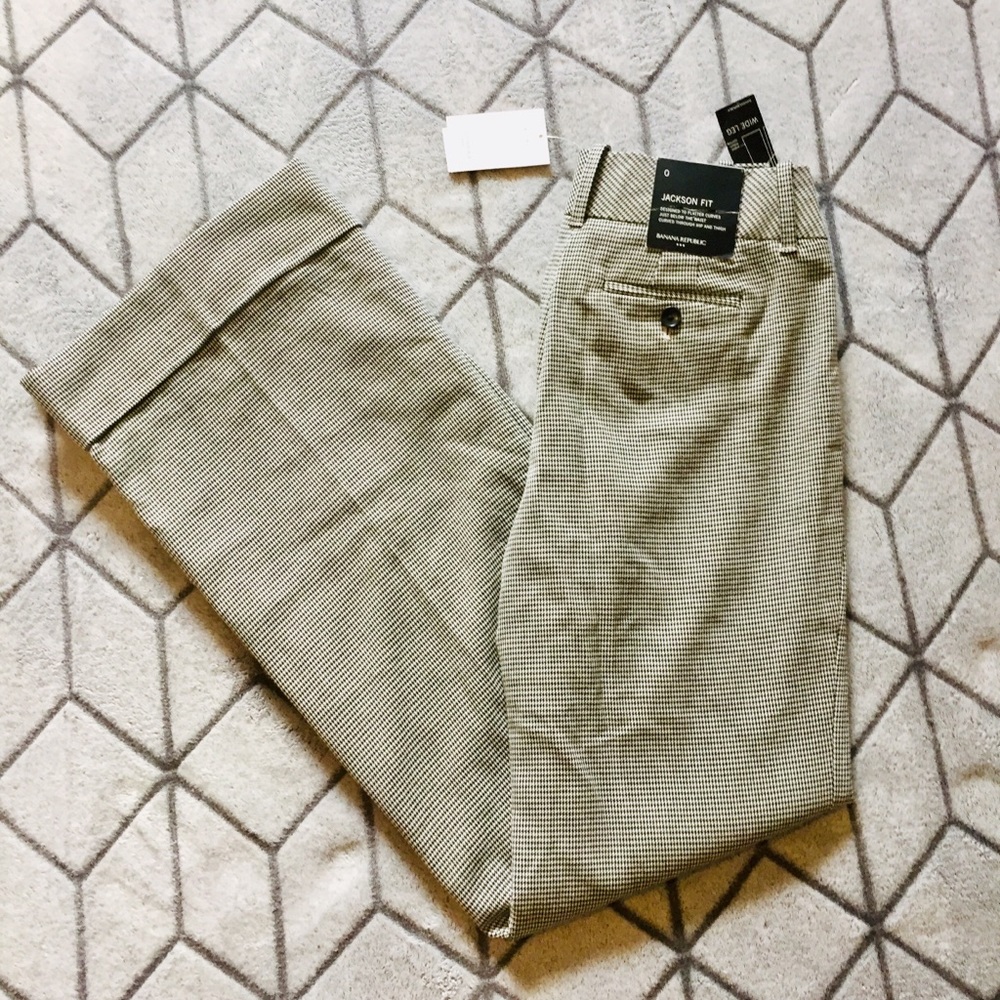 🔥 NWT Banana Republic Houndstooth Wide Leg Pants